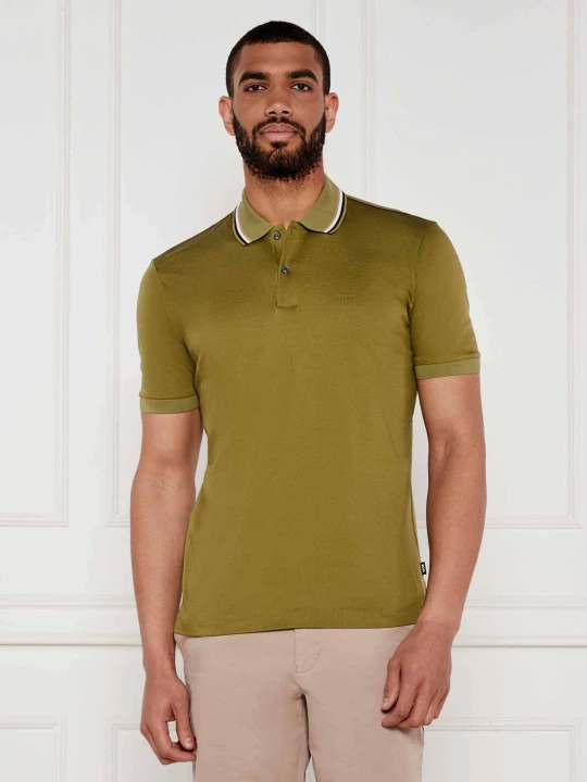 Zdjęcie produktu BOSS BLACK Polo Penrose 38 | Slim Fit oliwkowy