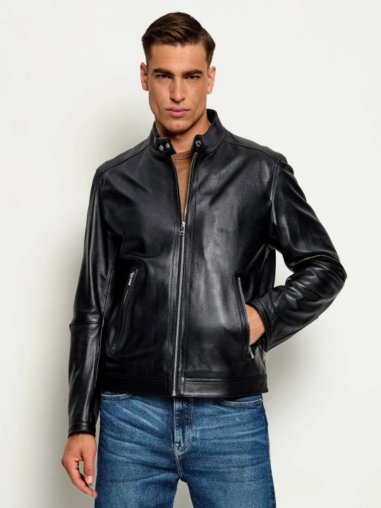 Zdjęcie produktu BOSS BLACK Skórzana kurtka H-Mansell5 | Regular Fit