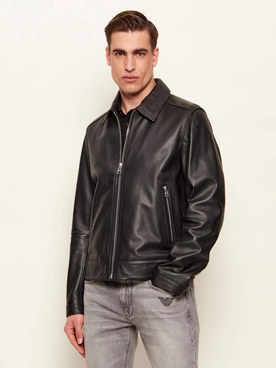 Zdjęcie produktu BOSS BLACK Skórzana kurtka H-Mapson4 | Regular Fit