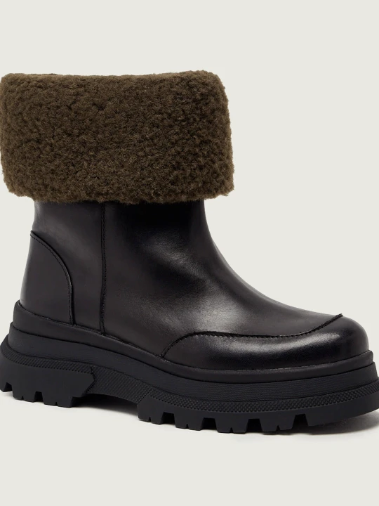 Zdjęcie produktu BOSS BLACK Skórzane botki Foster | regular waist