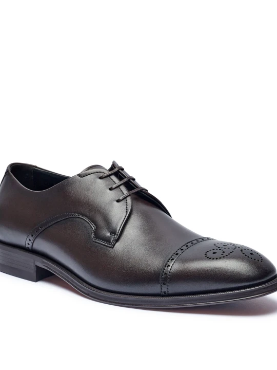 Zdjęcie produktu BOSS BLACK Skórzane derby Derrek brązowy