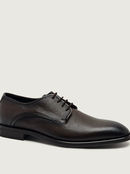 Zdjęcie produktu BOSS BLACK Skórzane derby Derrek_Derb_grpt brązowy