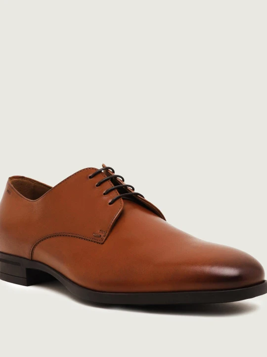 Zdjęcie produktu BOSS BLACK Skórzane derby Kensington brązowy