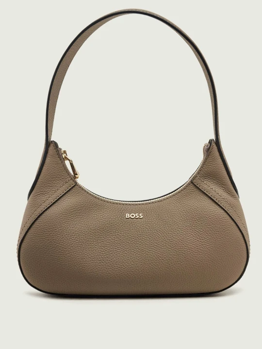 Zdjęcie produktu BOSS BLACK Skórzane hobo Lenah beżowy
