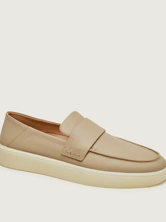 Zdjęcie produktu BOSS BLACK Skórzane loafersy Randal_Loaf_tb beżowy