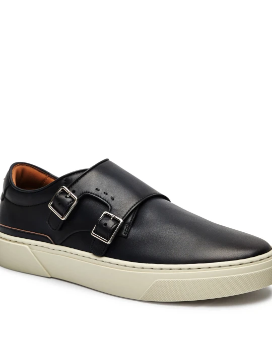Zdjęcie produktu BOSS BLACK Skórzane monki Gary granatowy
