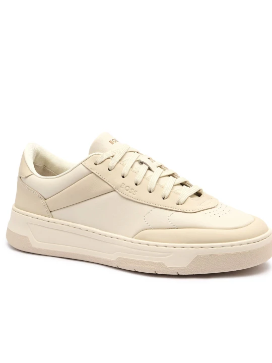 Zdjęcie produktu BOSS BLACK Skórzane sneakersy Baltimore_Tenn_lnupi ecru