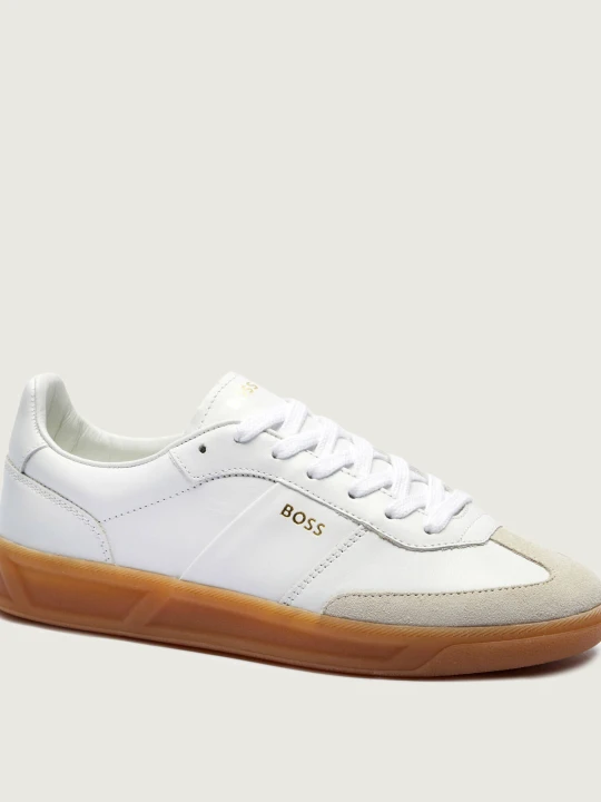 Zdjęcie produktu BOSS BLACK Skórzane sneakersy Brenta_Tenn_ltsd biały