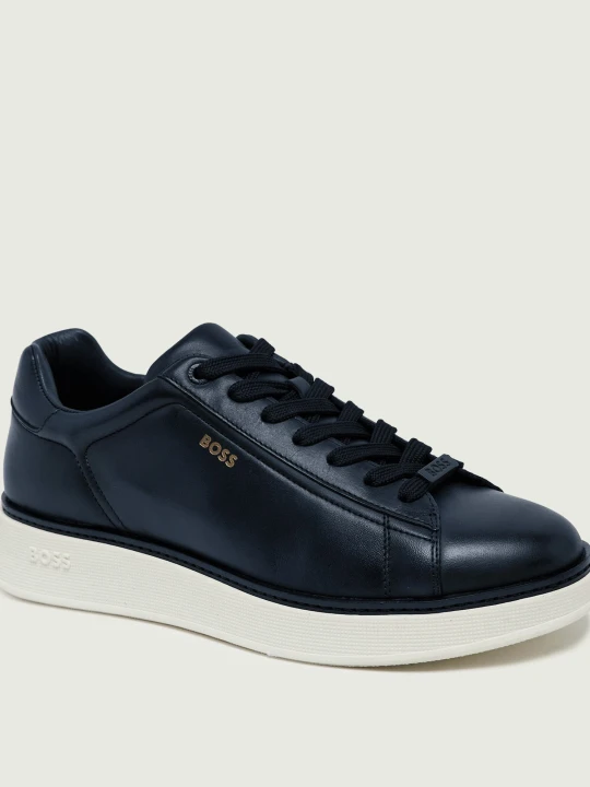 Zdjęcie produktu BOSS BLACK Skórzane sneakersy Bulton_Runn_bufwtL granatowy