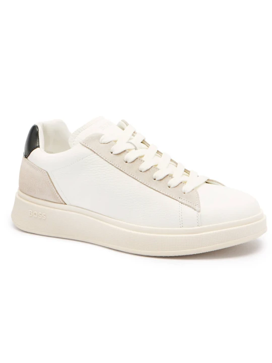 Zdjęcie produktu BOSS BLACK Skórzane sneakersy Bulton_Runn_sdgrlt kremowy