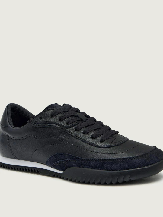Zdjęcie produktu BOSS BLACK Skórzane sneakersy Careton_Lowp_sdltb granatowy