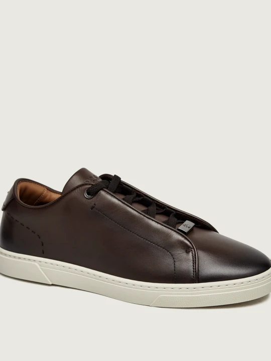 Zdjęcie produktu BOSS BLACK Skórzane sneakersy Gary_L_Tenn_buhd brązowy