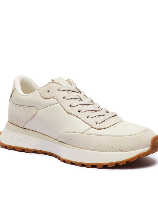 Zdjęcie produktu BOSS BLACK Skórzane sneakersy Jonah_Runn_nultpi ecru