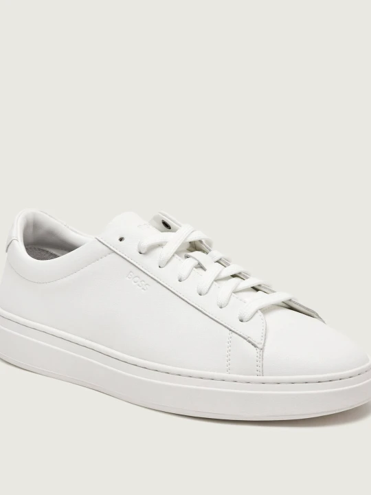 Zdjęcie produktu BOSS BLACK Skórzane sneakersy Kieran_Tenn_allt biały