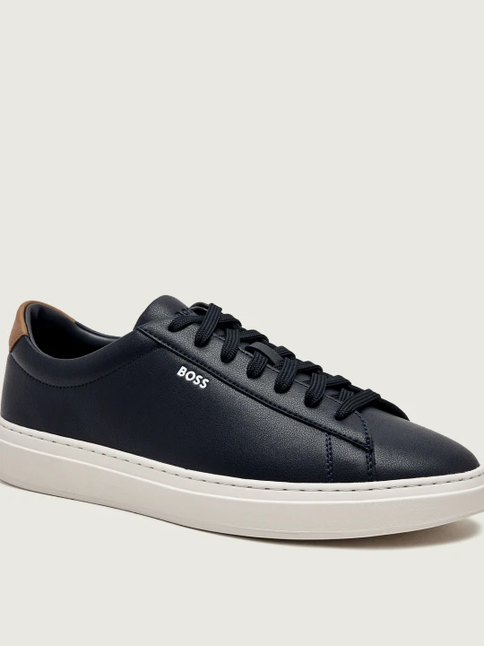Zdjęcie produktu BOSS BLACK Skórzane sneakersy Kieran_Tenn_allt granatowy