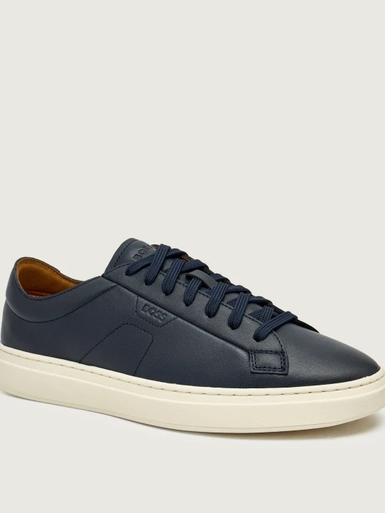 Zdjęcie produktu BOSS BLACK Skórzane sneakersy Kieran_Tenn_bustd granatowy