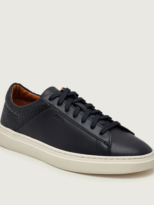 Zdjęcie produktu BOSS BLACK Skórzane sneakersy Kieran_Tenn_lwvpu granatowy