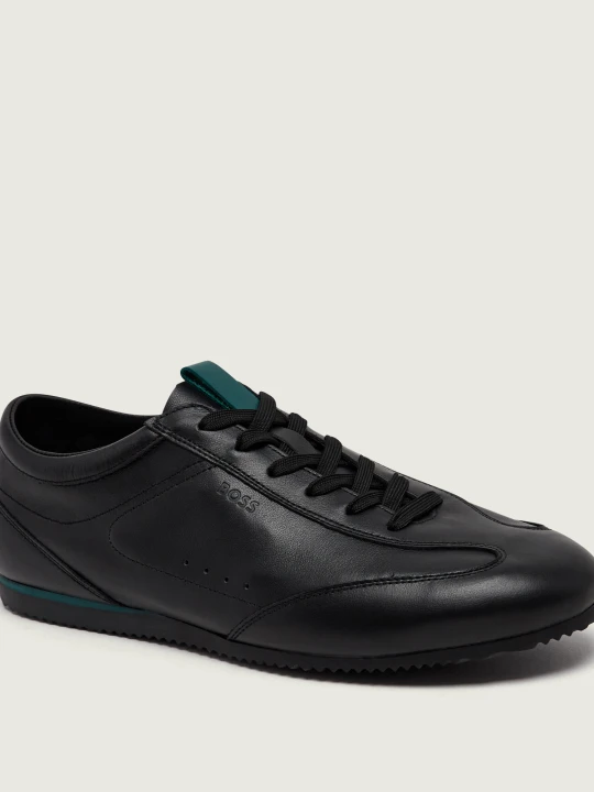 Zdjęcie produktu BOSS BLACK Skórzane sneakersy Lineor_Lowp_AM | Boss x Aston Martin