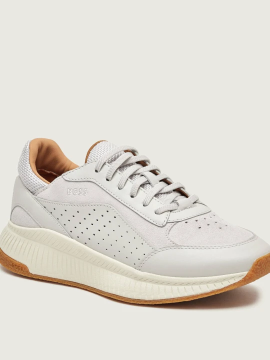 Zdjęcie produktu BOSS BLACK Skórzane sneakersy TTNM EVO_Slon_sdltme szary