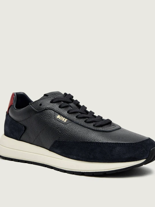 Zdjęcie produktu BOSS BLACK Skórzane sneakersy Vinston_Runn_sdgrlt granatowy