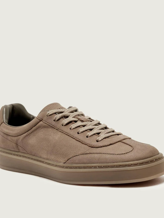 Zdjęcie produktu BOSS BLACK Skórzane sneakersy Zarek_Tenn_nbgr BOSS X BECKHAM brązowy