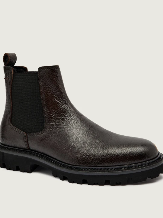 Zdjęcie produktu BOSS BLACK Skórzane sztyblety Julyo_Cheb_gr brązowy