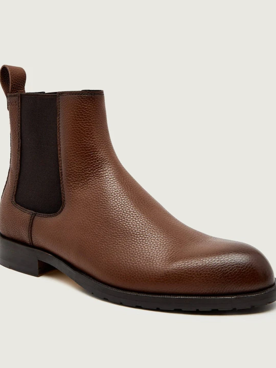 Zdjęcie produktu BOSS BLACK Skórzane sztyblety Tayil-L_Cheb_grW brązowy