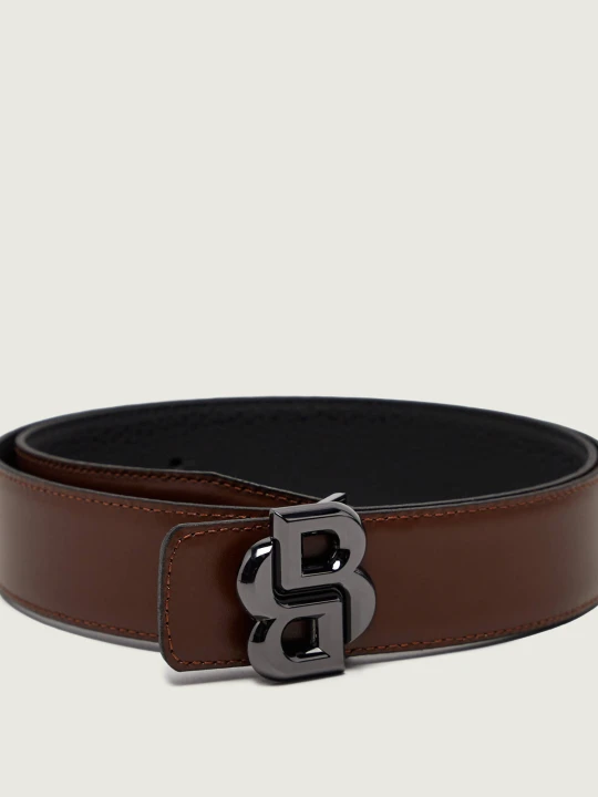 Zdjęcie produktu BOSS BLACK Skórzany dwustronny pasek B_Icon brązowy