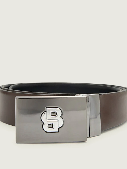 Zdjęcie produktu BOSS BLACK Skórzany dwustronny pasek B_Icon_Plq_Gb35_pp brązowy