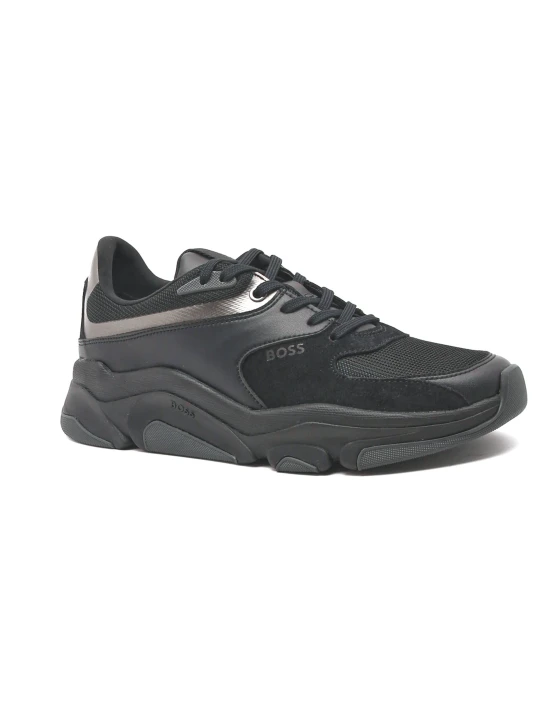 Zdjęcie produktu BOSS BLACK Sneakersy Asher_Runn_mx | z dodatkiem skóry