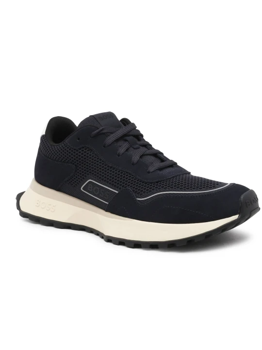 Zdjęcie produktu BOSS BLACK Sneakersy Jonah_Runn_knsd | z dodatkiem skóry granatowy