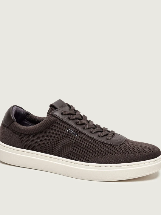 Zdjęcie produktu BOSS BLACK Sneakersy Kieran_Tenn_knal | z dodatkiem skóry brązowy