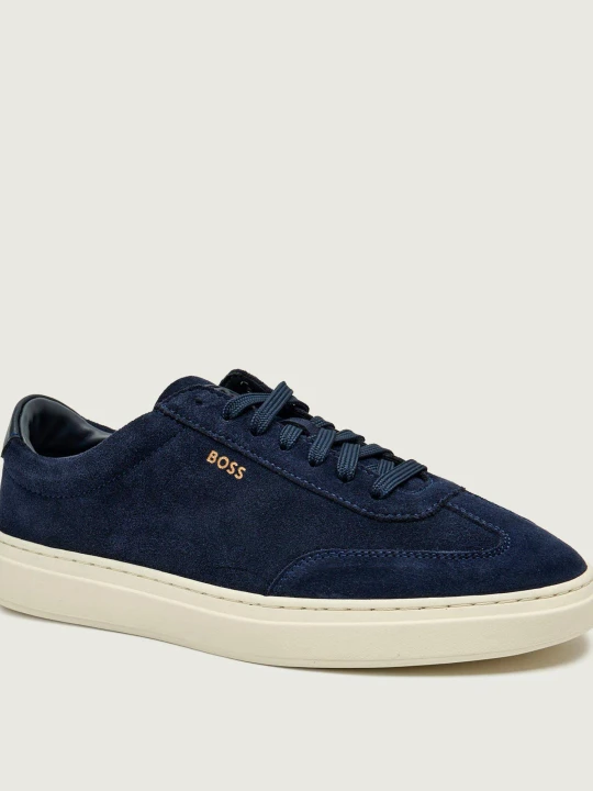 Zdjęcie produktu BOSS BLACK Sneakersy Kieran_Tenn_sdoBB | zamsz granatowy