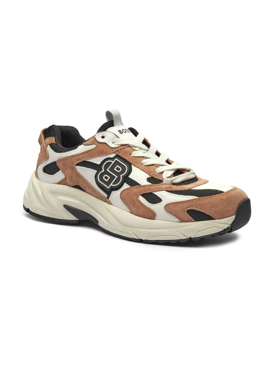 Zdjęcie produktu BOSS BLACK Sneakersy Levitt_Runn_BB | z dodatkiem skóry brązowy