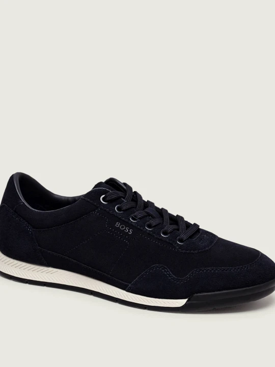 Zdjęcie produktu BOSS BLACK Sneakersy Nitan_Lowp_sdhsd | zamsz granatowy