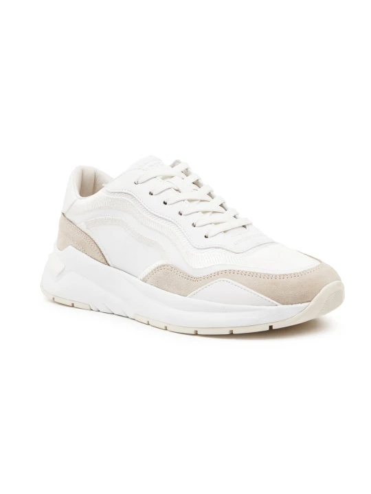 Zdjęcie produktu BOSS BLACK Sneakersy Skylar_Runn_meemb | z dodatkiem skóry beżowy