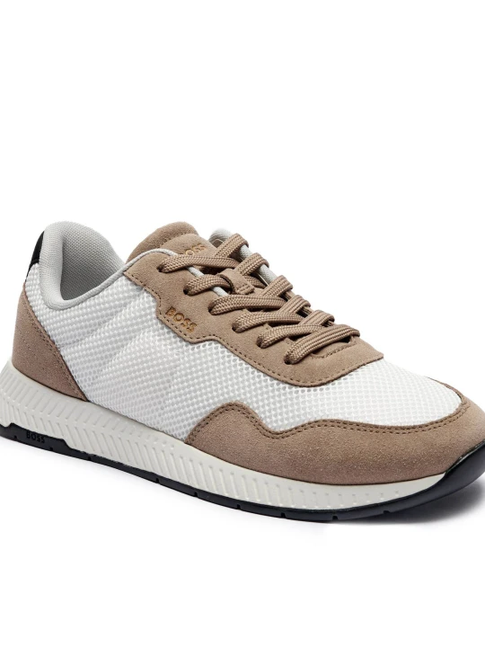 Zdjęcie produktu BOSS BLACK Sneakersy Titanium_Runn_mebisd | z dodatkiem skóry beżowy