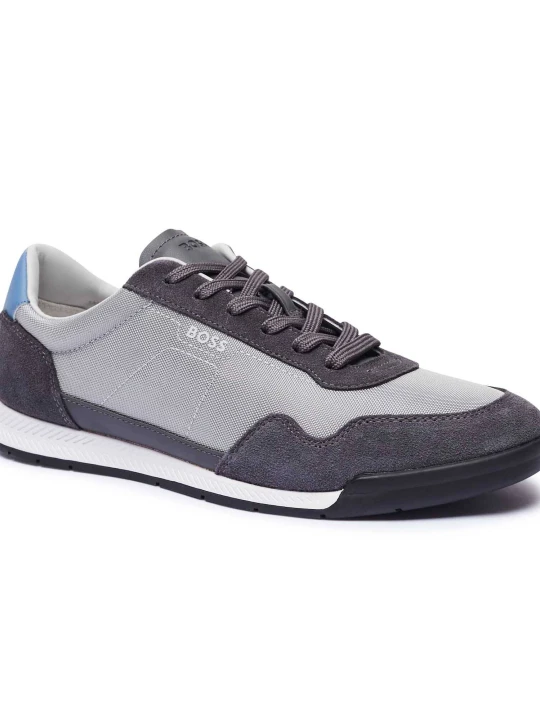 Zdjęcie produktu BOSS BLACK Sneakersy Titanium SL_sdtxny | z dodatkiem skóry szary