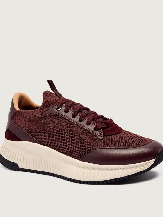 Zdjęcie produktu BOSS BLACK Sneakersy TTNM EVO_Slon_knbult | z dodatkiem skóry bordowy