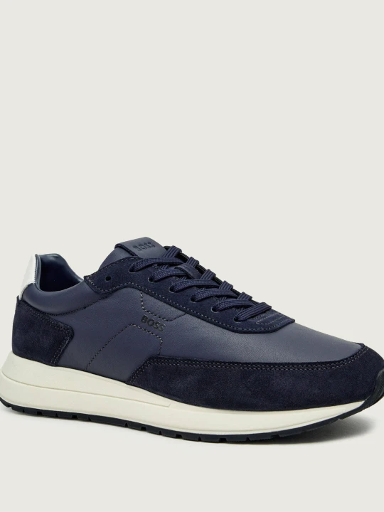 Zdjęcie produktu BOSS BLACK Sneakersy Vinston_Runn_ltwasd | zamsz granatowy