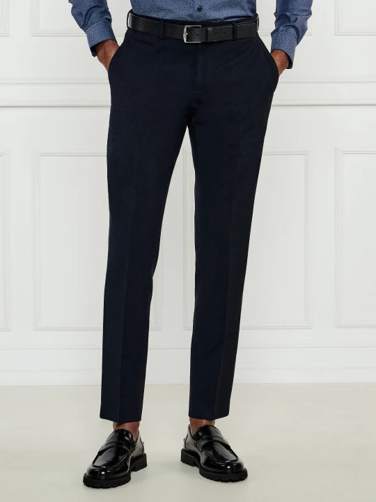 Zdjęcie produktu BOSS BLACK Spodnie C-Genius-243 | Slim Fit | z dodatkiem wełny granatowy