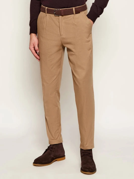 Zdjęcie produktu BOSS BLACK Spodnie C-Perin-PL-261F | Tapered fit beżowy