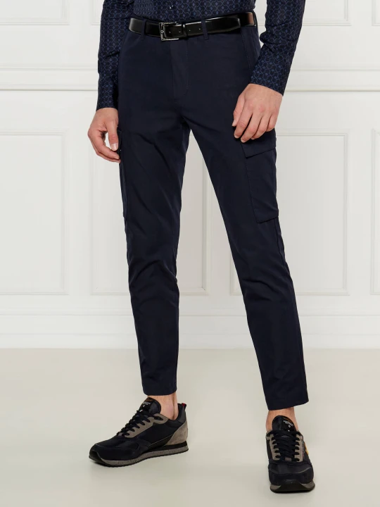 Zdjęcie produktu BOSS BLACK Spodnie cargo P-Kaiton | Slim Fit granatowy
