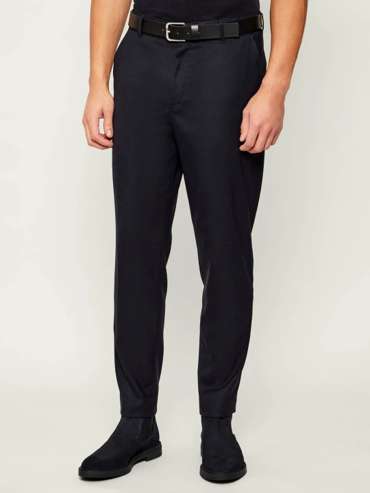Zdjęcie produktu BOSS BLACK Spodnie chino C-Perin-RDS-WG-261 | Tapered fit | z dodatkiem wełny granatowy