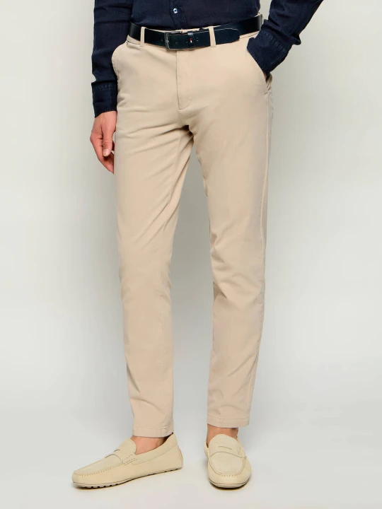 Zdjęcie produktu BOSS BLACK Spodnie chino H-Kaiton1 | Slim Fit beżowy
