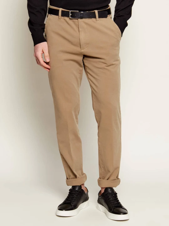Zdjęcie produktu BOSS BLACK Spodnie chino H-Kaiton1 | Slim Fit beżowy