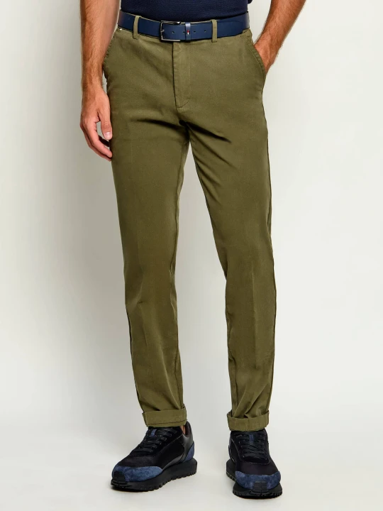 Zdjęcie produktu BOSS BLACK Spodnie chino H-Kaiton1 | Slim Fit oliwkowy