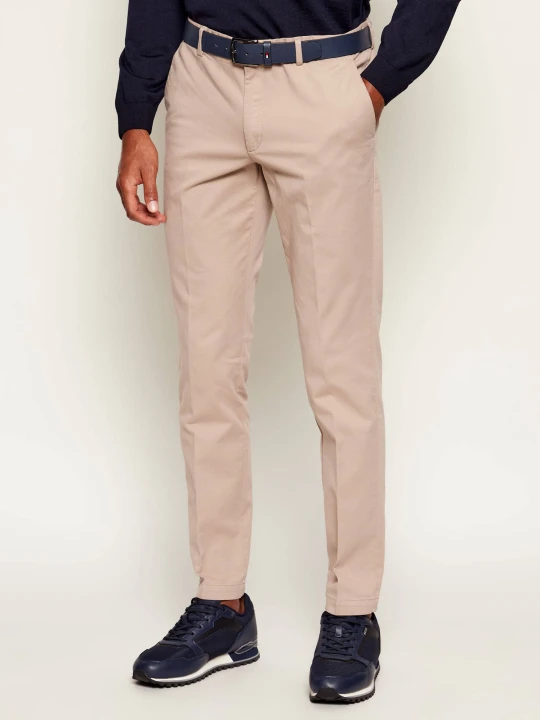 Zdjęcie produktu BOSS BLACK Spodnie chino Kaito1 | Slim Fit | stretch beżowy