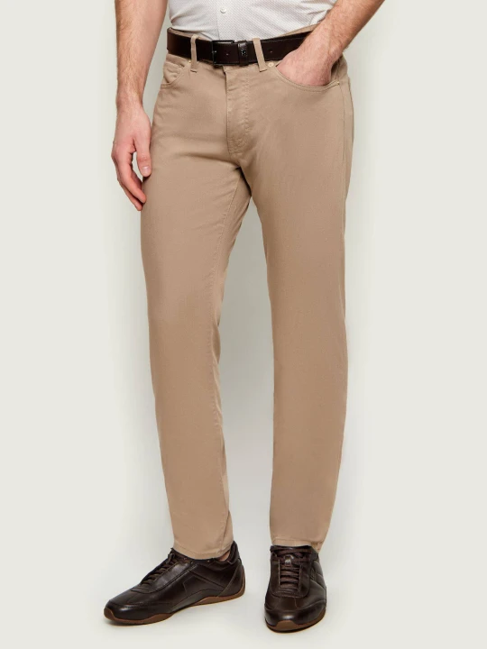Zdjęcie produktu BOSS BLACK Spodnie chino P-Delaware5 | Slim Fit beżowy