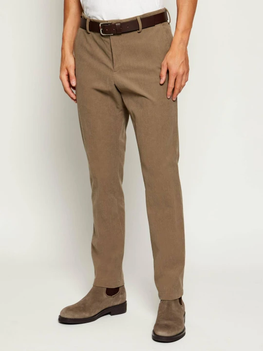 Zdjęcie produktu BOSS BLACK Spodnie chino P-Genius-CW-WG-252F | Slim Fit | sztruks brązowy